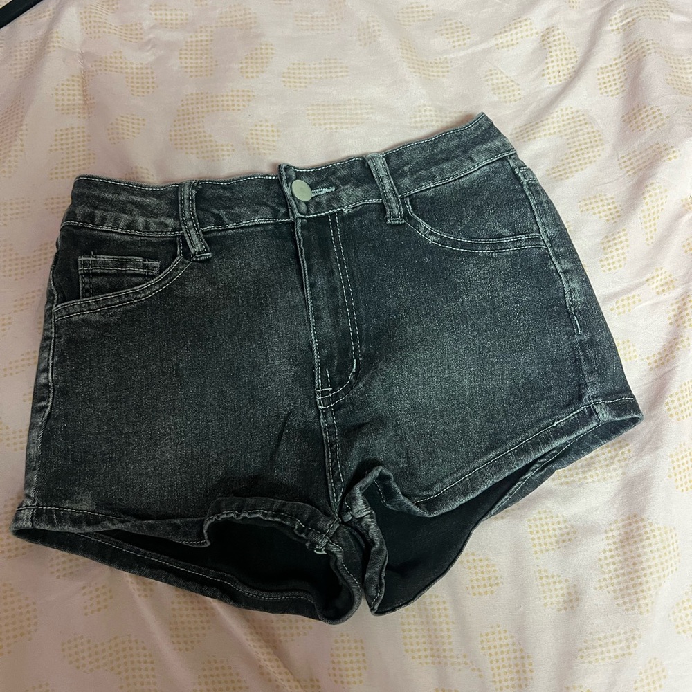 Classic Black Denim Women's Shorts